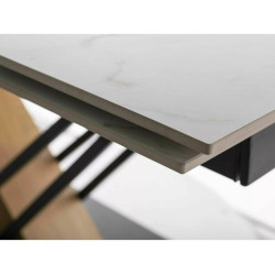 Nowoczesny stół Genesis biały/dąb 180(240)x90