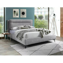 ŁÓŻKO NIKOZJA RAVEN 160x200 KOLOR J. SZARY 06 / CZARNY