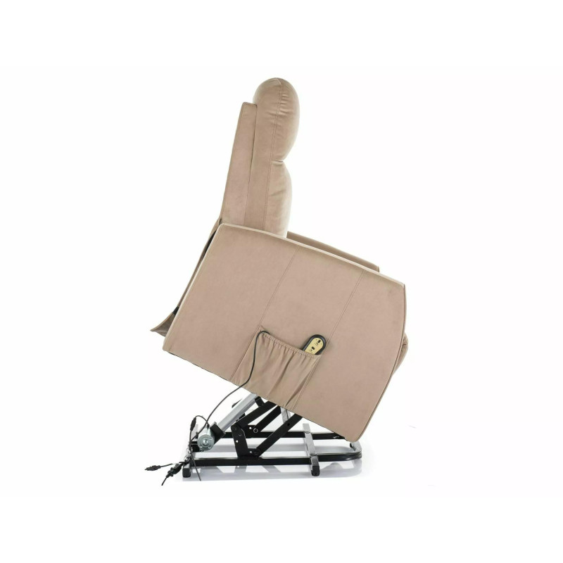 FOTEL ROZKŁADANY LETO (FUNKCJA PIONIZACJI) VELVET BEŻ BLUVEL 28