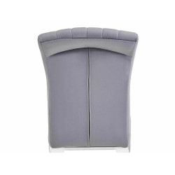 Nowoczesne krzesło Prince Velvet chrom/szary tap. 195