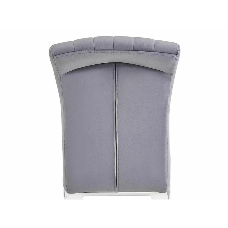 Nowoczesne krzesło Prince Velvet chrom/szary tap. 195