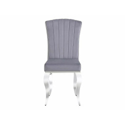 Nowoczesne krzesło Prince Velvet chrom/szary tap. 195