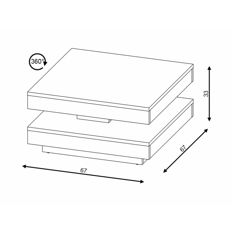 ŁAWA COTTO DĄB ARTISAN / ANTRACYT 67X67