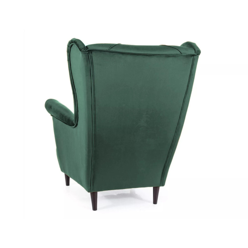 FOTEL LADY VELVET ZIELONY BLUVEL 78 / WENGE