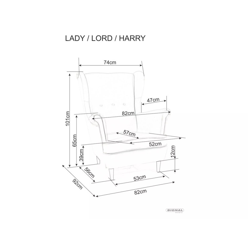 FOTEL LADY VELVET ZIELONY BLUVEL 78 / WENGE