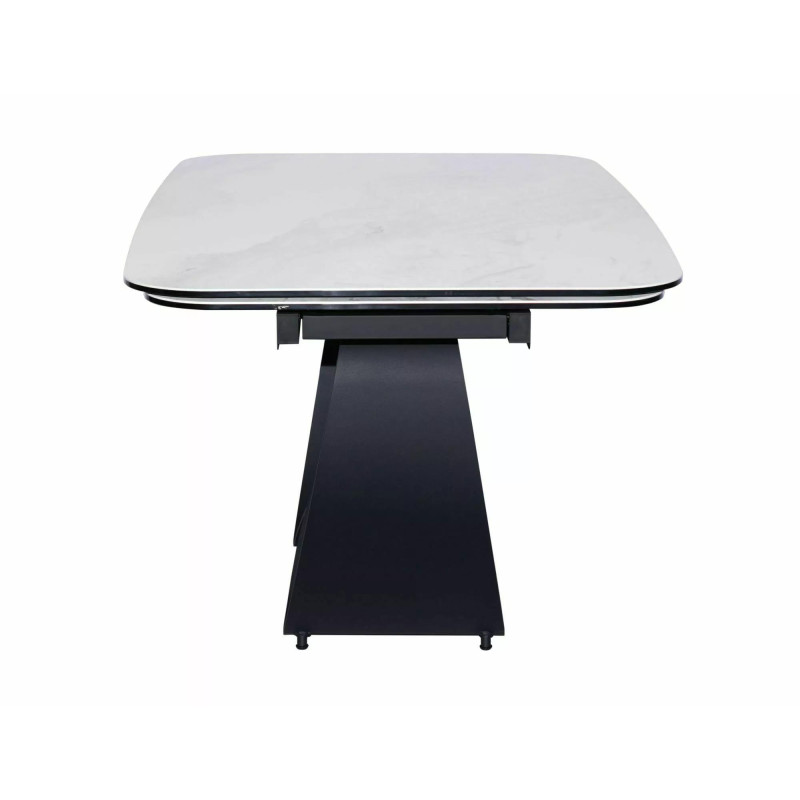 Stół rozkładany Infinity Ceramic z ceramicznym blatem nature cloud/czarny 160(240)X95