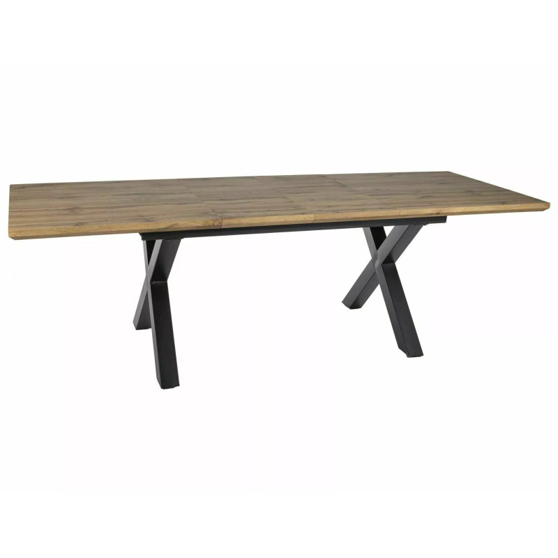 Rozkładany stół Xaviero II dąb artisan/czarny 160(240)x90