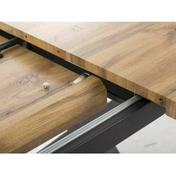 Rozkładany stół Xaviero II dąb artisan/czarny 160(240)x90