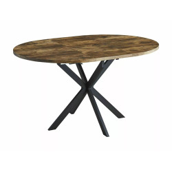 STÓŁ GASTON ORZECH VINTAGE/CZARNY MAT 100(135)X100