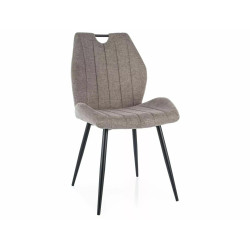 Krzesło tapicerowane Arco Brego czarny stelaż/beż 34