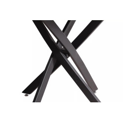 STÓŁ AGIS TRANSPARENTNY/CZARNY MAT FI90