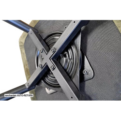 Obrotowe krzesło tapicerowane Ballo Brego stelaż czarny/oliwka 77