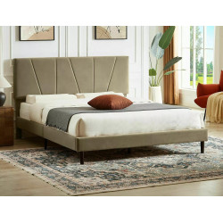 ŁÓŻKO SAVANA VELVET 160X200 KOLOR BEŻ BLUVEL 28 ŁÓŻKO SAVANA VELVET 160X200 KOLOR BEŻ BLUVEL 28