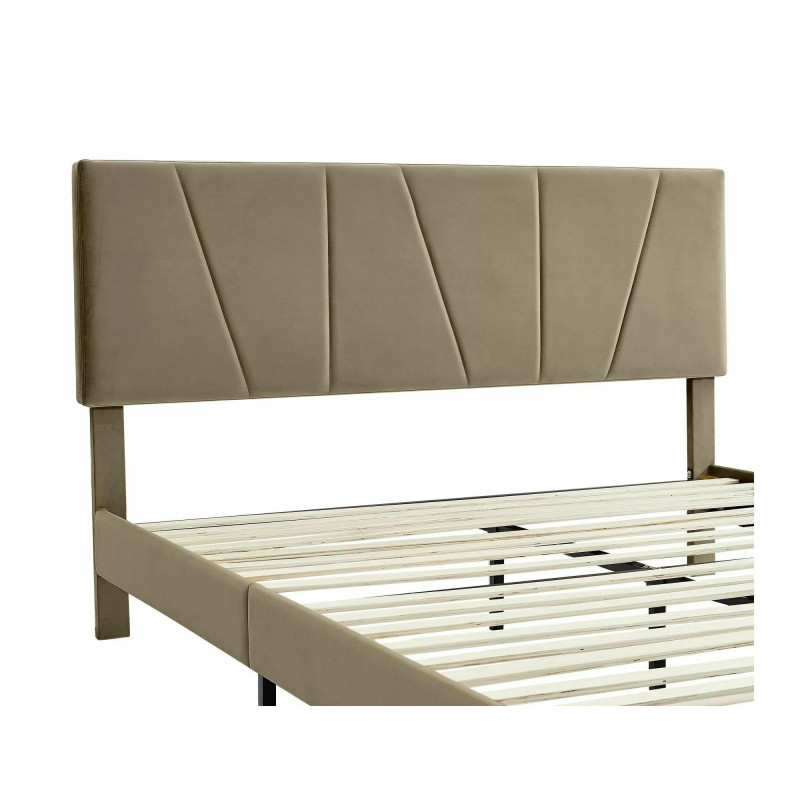 ŁÓŻKO SAVANA VELVET 160X200 KOLOR BEŻ BLUVEL 28