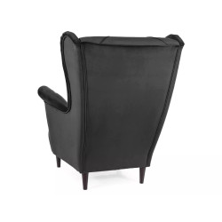 FOTEL LADY VELVET CZARNY BLUVEL 19 / WENGE