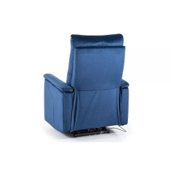 FOTEL ROZKŁADANY NEPTUN VELVET GRANATOWY BLUVEL 86