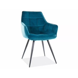 Krzesło LILIA Turkus VELVET BLUVEL 85