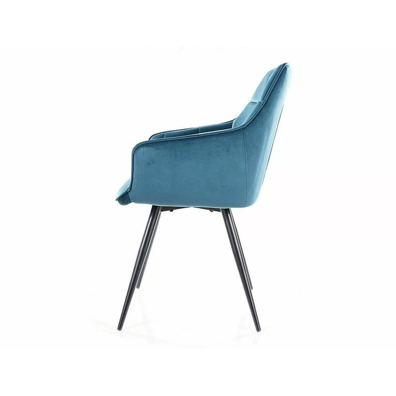Krzesło LILIA Turkus VELVET BLUVEL 85