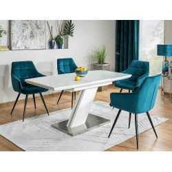 Krzesło LILIA Turkus VELVET BLUVEL 85