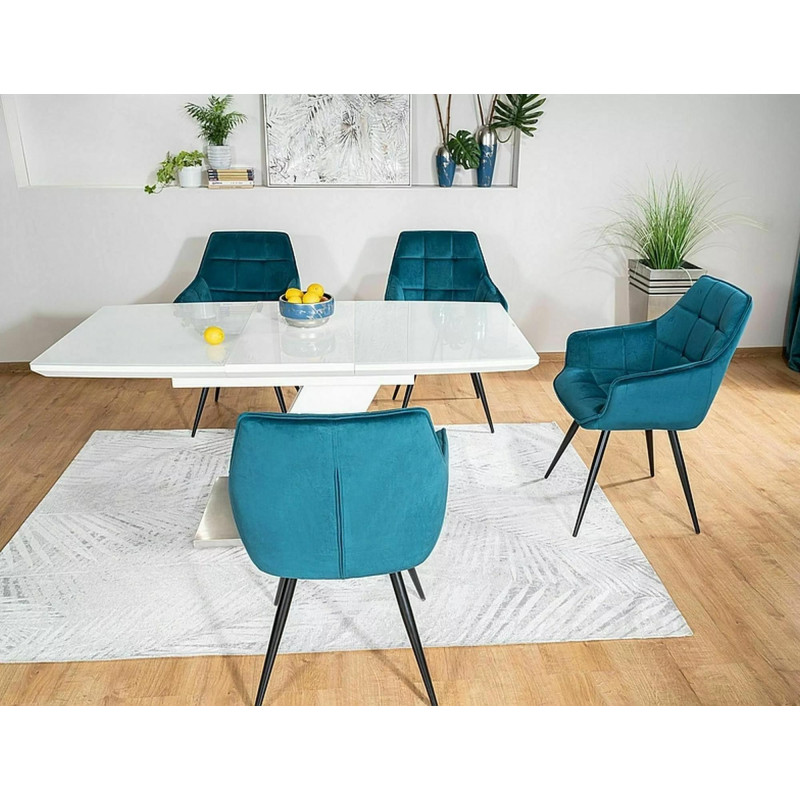 Krzesło LILIA Turkus VELVET BLUVEL 85