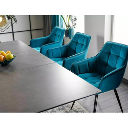 Krzesło LILIA Turkus VELVET BLUVEL 85