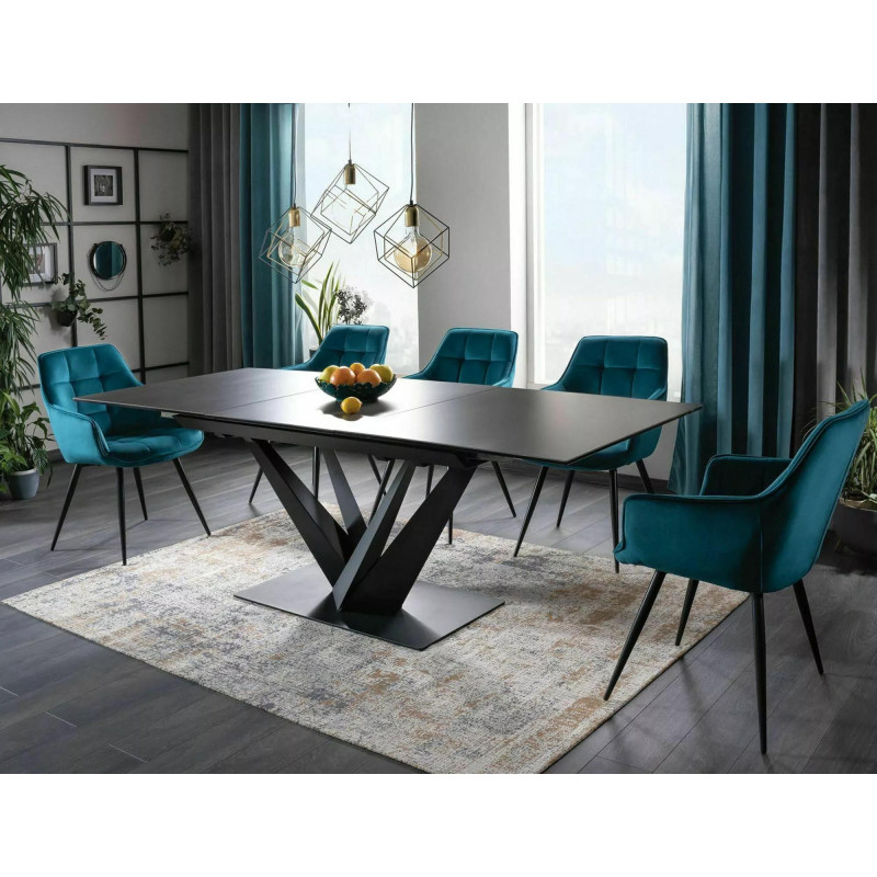 Krzesło LILIA Turkus VELVET BLUVEL 85