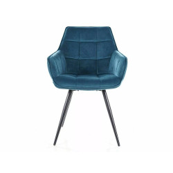 Krzesło LILIA Turkus VELVET BLUVEL 85