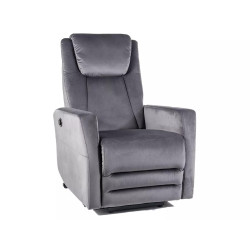 FOTEL ROZKŁADANY ADONIS (FUNKCJA PIONIZACJI) VELVET SZARY BLUVEL 14 FOTEL ROZKŁADANY ADONIS (FUNKCJA PIONIZACJI) VELVET SZARY BLUVEL 14