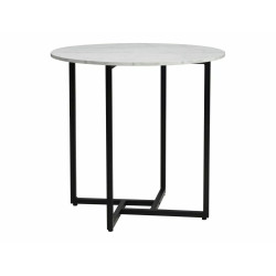 STÓŁ ALTO II BIAŁY EFEKT MARMURU/CZARNY FI80