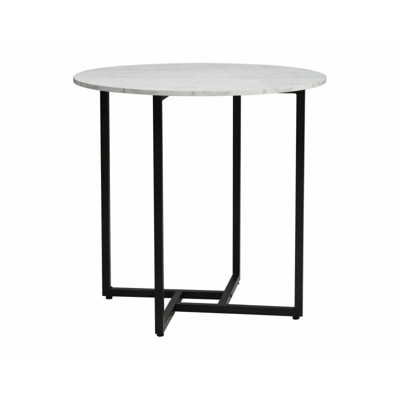 STÓŁ ALTO II BIAŁY EFEKT MARMURU/CZARNY FI80