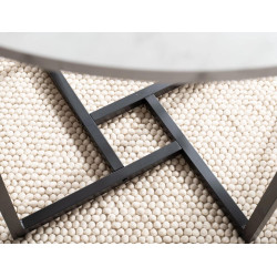 STÓŁ ALTO II BIAŁY EFEKT MARMURU/CZARNY FI80