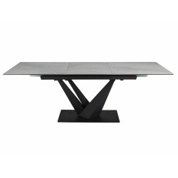 Rozkładany stół Sorento Ceramic biały nature cloud/czarny mat 160(220)X90