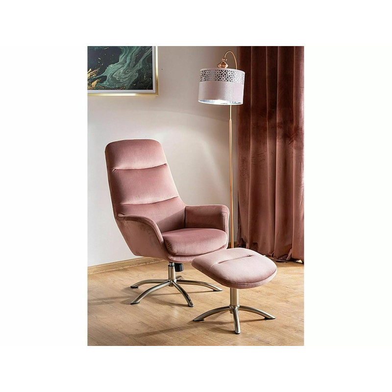 FOTEL NIXON VELVET ANTYCZNY RÓŻ BLUVEL 52