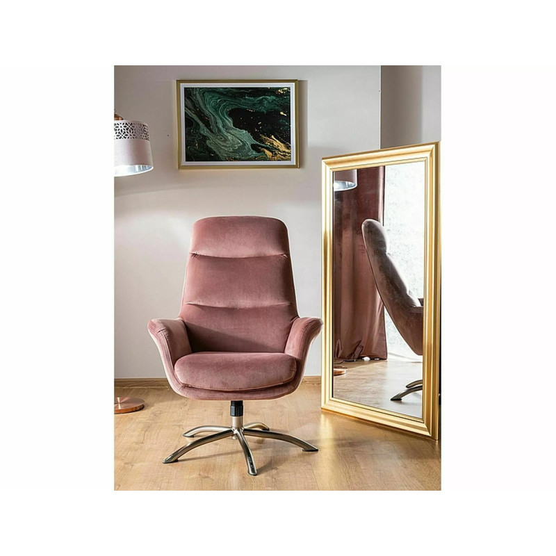 FOTEL NIXON VELVET ANTYCZNY RÓŻ BLUVEL 52
