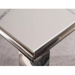 STÓŁ PRINCE CERAMIC BIAŁY CALACATTA/CHROM 150X90 STÓŁ PRINCE CERAMIC BIAŁY CALACATTA/CHROM 150X90