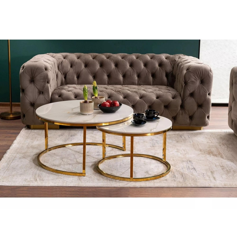 ŁAWA PORTAFINO A BIAŁY FI60 FI45/ ZŁOTY ZESTAW