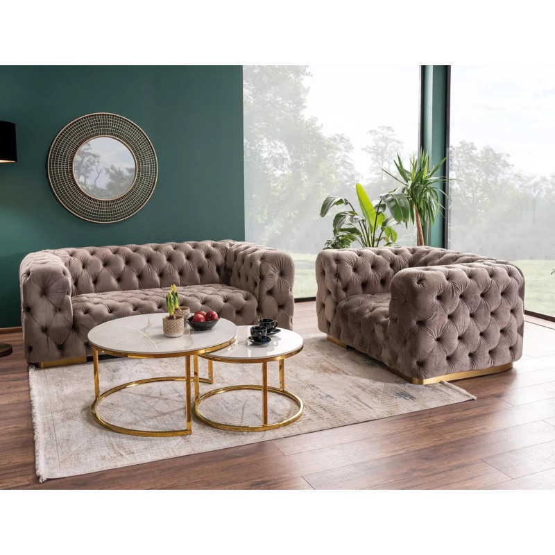 ŁAWA PORTAFINO A BIAŁY FI60 FI45/ ZŁOTY ZESTAW