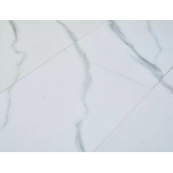 STÓŁ GASTON BIAŁY EFEKT MARMURU/CZARNY MAT 100(135)X100