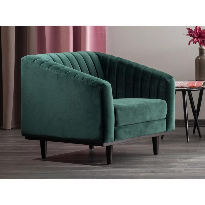 FOTEL ASPREY 1 VELVET ZIELONY BLUVEL 78 / WENGE