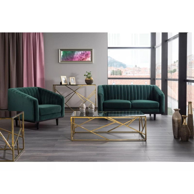 FOTEL ASPREY 1 VELVET ZIELONY BLUVEL 78 / WENGE