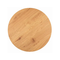 Okrągły stół Aster dąb/czarny mat stelaż FI100