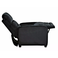 FOTEL ROZKŁADANY OTUS VELVET CZARNY BLUVEL 19 FOTEL ROZKŁADANY OTUS VELVET CZARNY BLUVEL 19