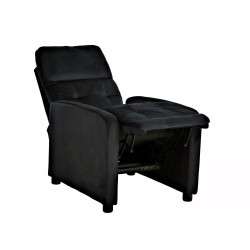FOTEL ROZKŁADANY OTUS VELVET CZARNY BLUVEL 19 FOTEL ROZKŁADANY OTUS VELVET CZARNY BLUVEL 19