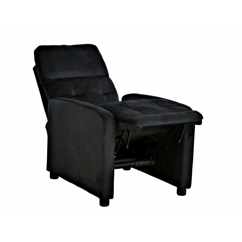 FOTEL ROZKŁADANY OTUS VELVET CZARNY BLUVEL 19