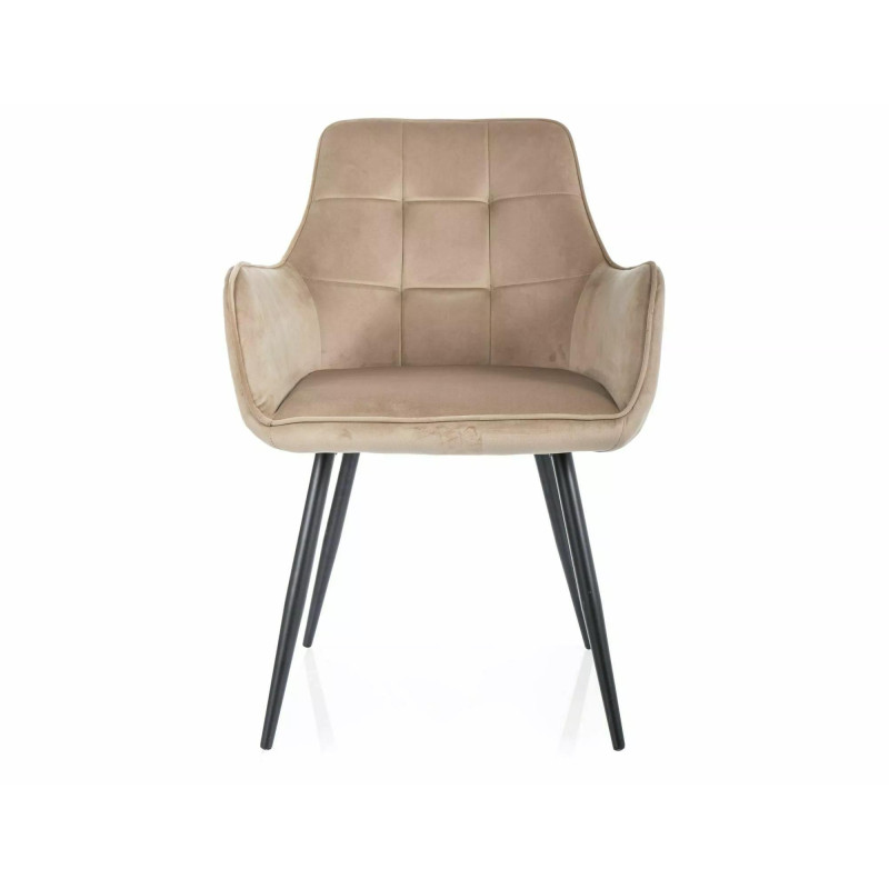 KRZESŁO LEMON VELVET CZARNY STELAŻ/BEŻ BLUVEL 28