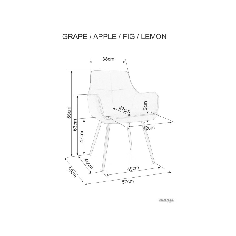 KRZESŁO LEMON VELVET CZARNY STELAŻ/BEŻ BLUVEL 28