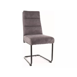 Eleganckie krzesło tapicerowane Berry Brego czarny stelaż/ciemny szary 18