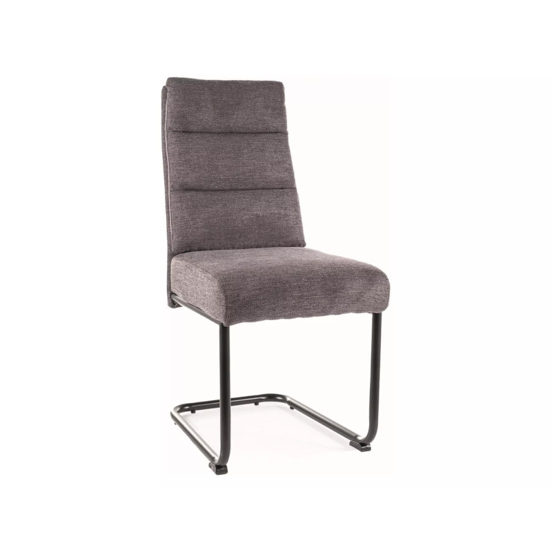 Eleganckie krzesło tapicerowane Berry Brego czarny stelaż/ciemny szary 18