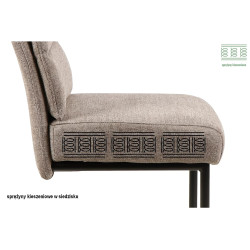 Eleganckie krzesło tapicerowane Berry Brego czarny stelaż/ciemny szary 18