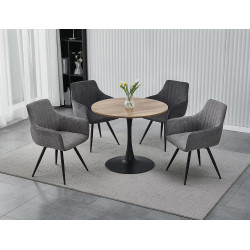 KRZESŁO BALLO BREGO STELAŻ CZARNY / CIEMNY SZARY 18